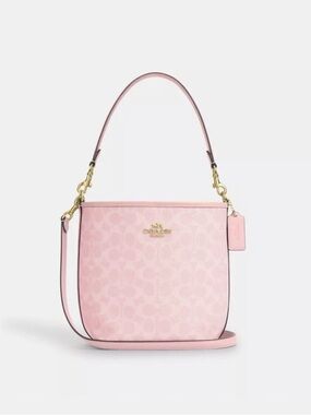 NWT Coach City Bucket Bag, Powder Pink/Gold